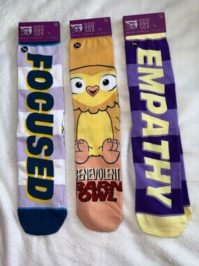 Odd Sox Men’s Purple ‘EMPATHY’ Crew Socks by
